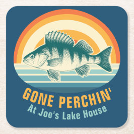 Gone Perching at the Lake House Birthday Sticker Kartonnen Onderzetters