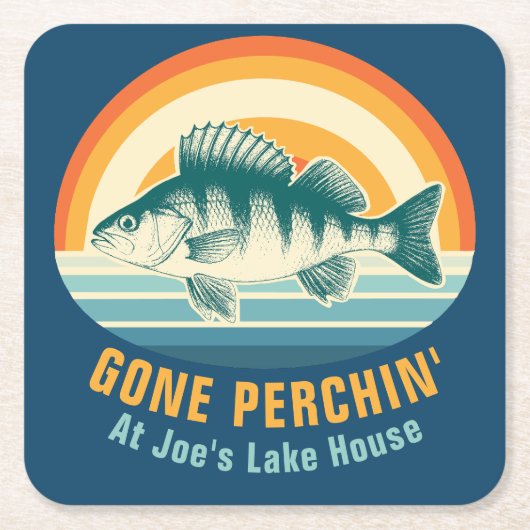 Gone Perching at the Lake House Birthday Sticker Kartonnen Onderzetters (Voorkant)