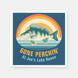 Gone Perching at the Lake House Birthday Sticker Servet