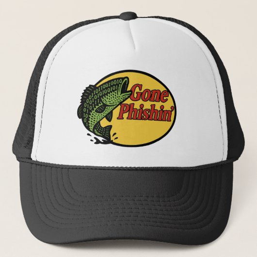 Gone Phishin' voor Coders & Crypto Degens Trucker Pet (Voorkant)