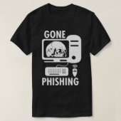 Gone Phishing Computer Hacking Cybersecurity Code T-shirt (Design voorkant)