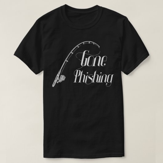 Gone Phishing Cool Online Cyber Security Hacker E T-shirt (Design voorkant)