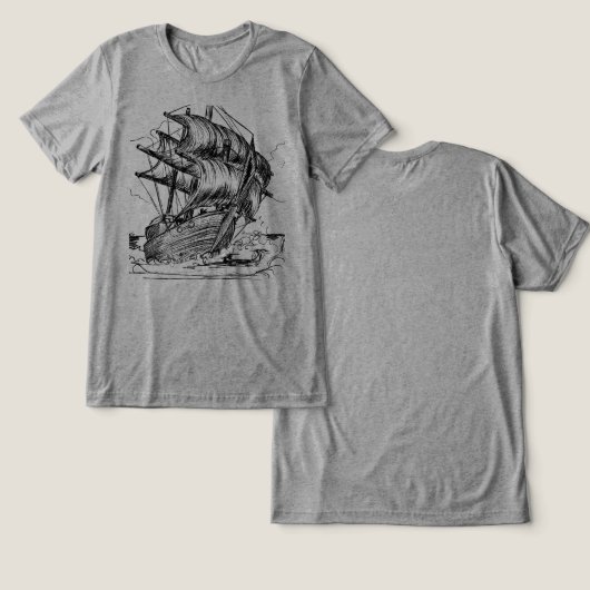 Gone Sailing Tri-Blend Shirt (Ontwerp Voorkant & Achterkant)
