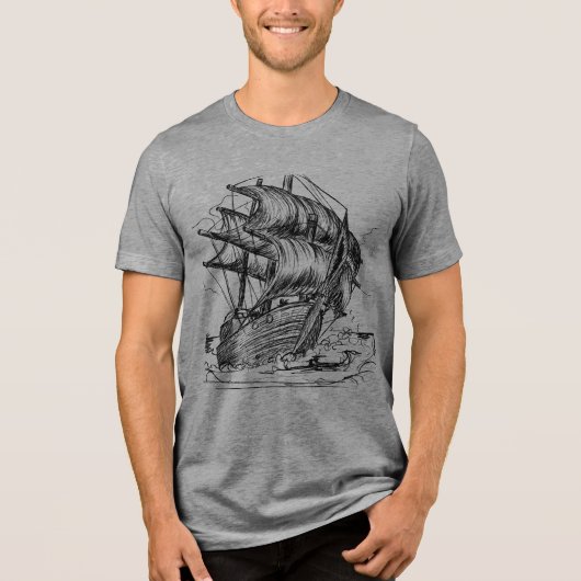 Gone Sailing Tri-Blend Shirt (Voorkant)