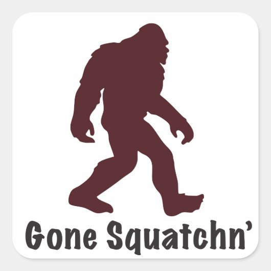 Gone Squantchin' Bigfoot Vierkante Sticker (Voorkant)