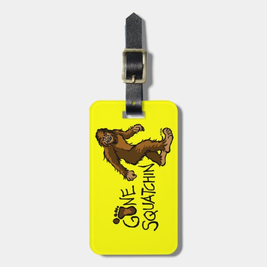 Gone Squatchin Bagagelabel (Voorkant verticaal)