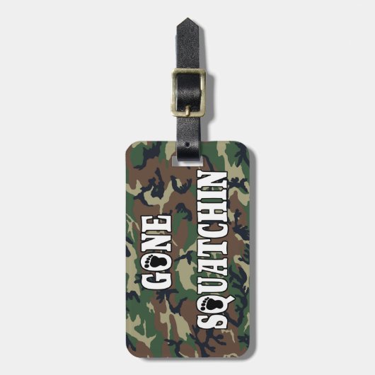 GONE SQUATCHIN BAGAGELABEL (Voorkant verticaal)