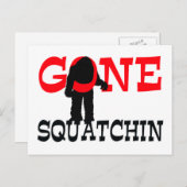 Gone Squatchin Bigfoot Briefkaart (Voorkant / Achterkant)
