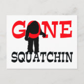 Gone Squatchin Bigfoot Briefkaart (Voorkant)