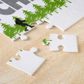 Gone Squatchin Bigfoot die zich in Bossen verbergt Legpuzzel (Zijkant)