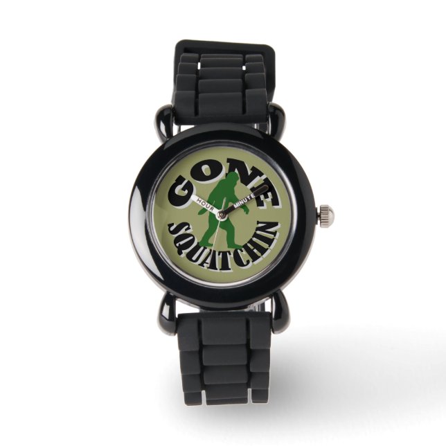 Gone Squatchin bigfoot Horloge (Voorkant)