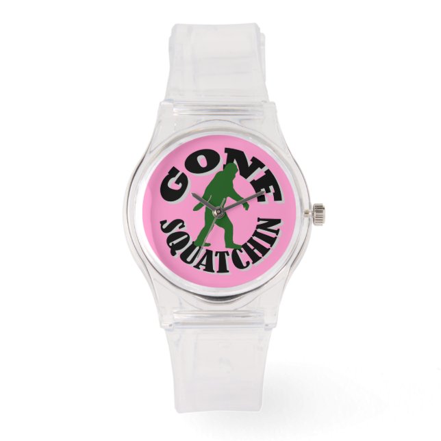 Gone Squatchin bigfoot Horloge (Voorkant)