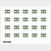 Gone Squatchin Bigfoot in Bos Ronde Sticker (Vel)