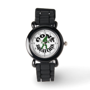 Gone Squatchin bigfoot logo Horloge