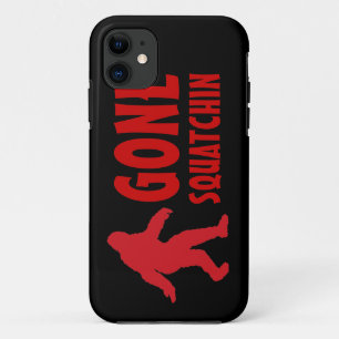 Gone squatchin bigfoot rode zwarte iphone 5 hoesje