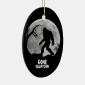 Gone Squatchin - Bigfoot silhouette met maan Keramisch Ornament (Rechts)