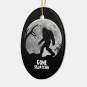 Gone Squatchin - Bigfoot silhouette met maan Keramisch Ornament (Links)