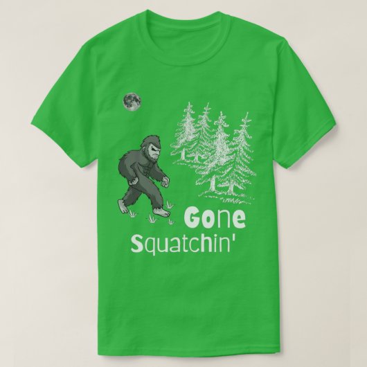 Gone Squatchin Bigfoot T-shirt (Design voorkant)