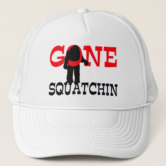 Gone Squatchin Bigfoot Trucker Pet (Voorkant)