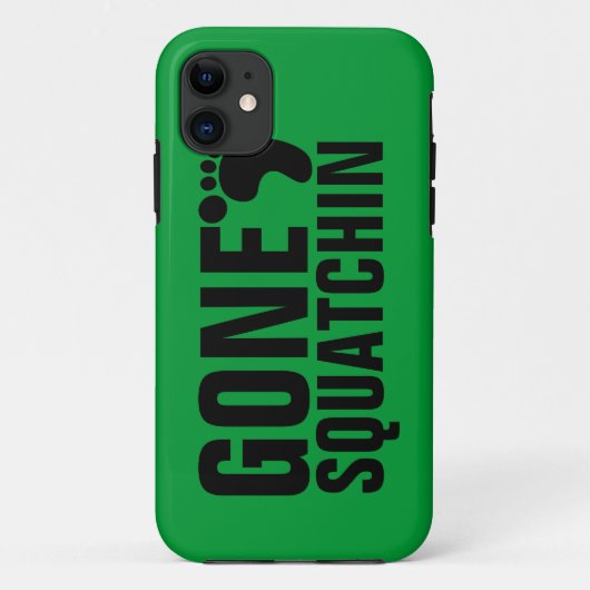 GONE SQUATCHIN BLACK GREEN Case-Mate iPhone CASE (Achterkant)
