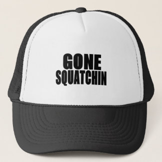 Gone Squatchin Black Logo Trucker Pet