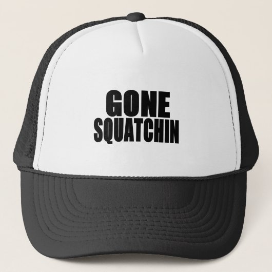 Gone Squatchin Black Logo Trucker Pet (Voorkant)