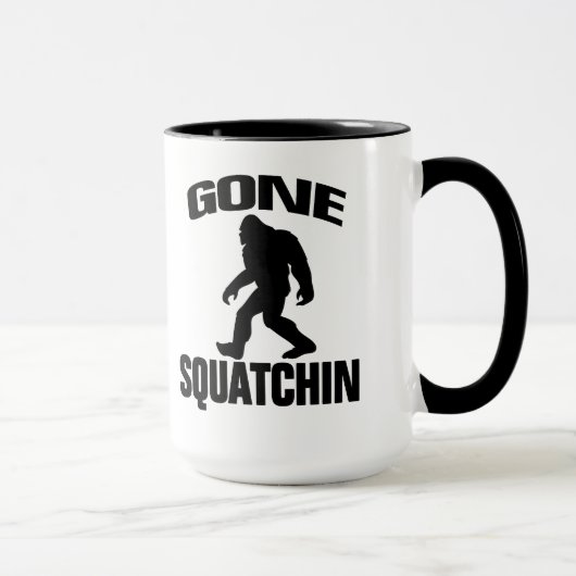 Gone Squatchin - Black Silhouette Mok (Rechts)