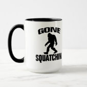 Gone Squatchin - Black Silhouette Mok (Links)