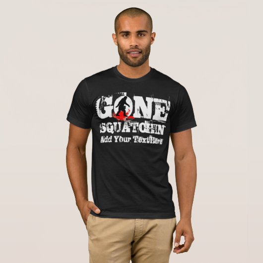 Gone Squatchin *Black squatch* T-shirt (Voorkant volledig)
