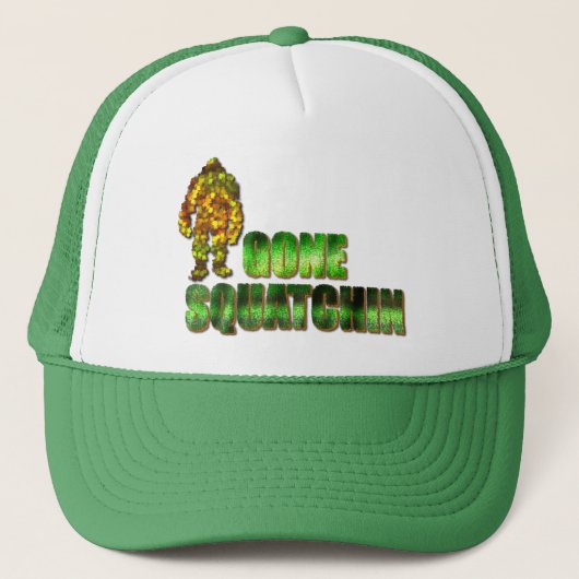 Gone Squatchin: Bobo zal nooit Bigfoot vinden Trucker Pet (Voorkant)