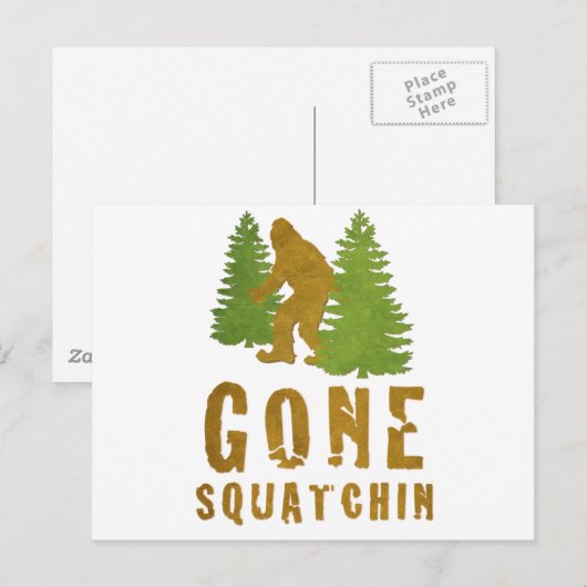 Gone Squatchin () Briefkaart (Voorkant / Achterkant)