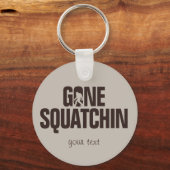 Gone Squatchin' - Brown and Tan Sleutelhanger (Voorkant)
