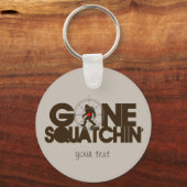 Gone Squatchin - Bruin en tan Sleutelhanger (Voorkant)