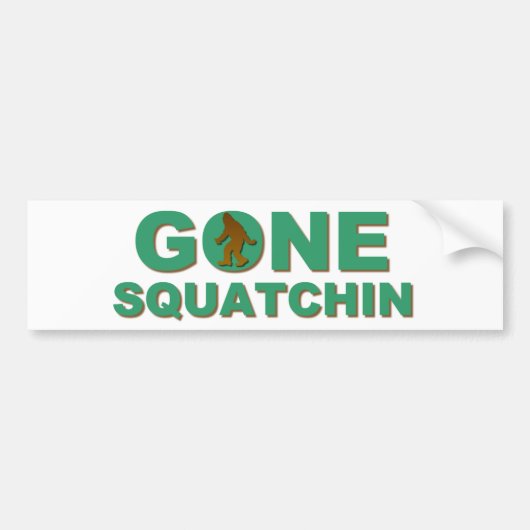 Gone Squatchin Bumpersticker (Voorkant)