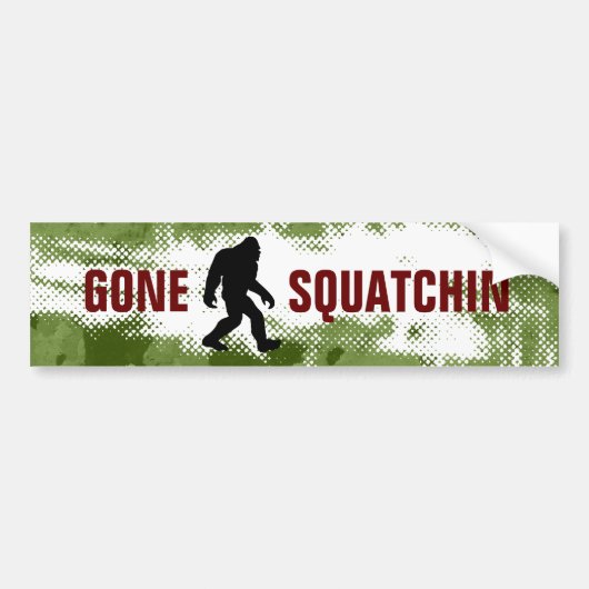 Gone Squatchin Bumpersticker (Voorkant)