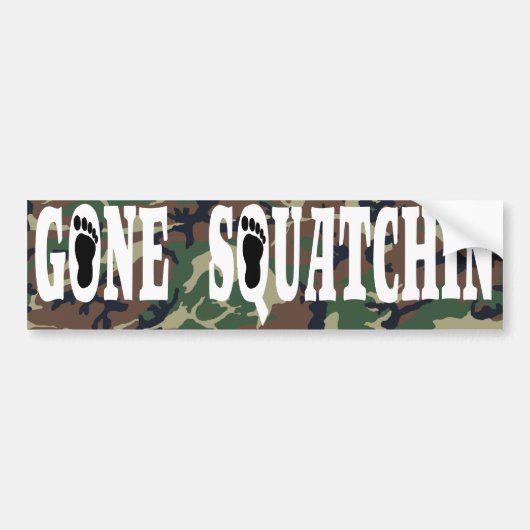 GONE SQUATCHIN BUMPERSTICKER (Voorkant)