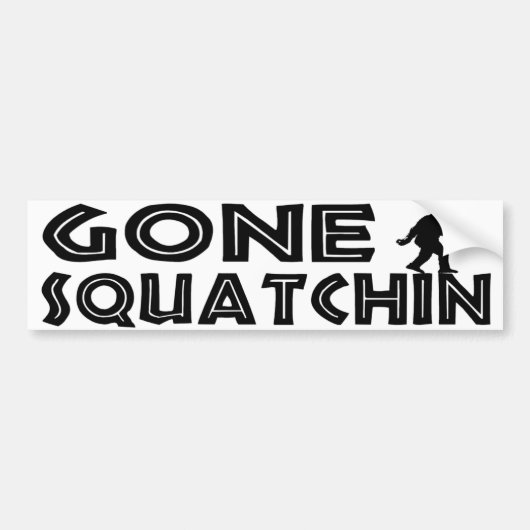 Gone Squatchin Bumpersticker (Voorkant)