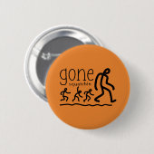Gone Squatchin Cartoon Ronde Button 5,7 Cm (Voorkant /achterkant)