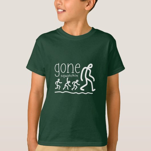 Gone Squatchin Cartoon T-shirt (Voorkant)