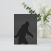 Gone Squatchin Charcoal Carbon Fiber Print Briefkaart (Staand voorkant)