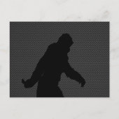Gone Squatchin Charcoal Carbon Fiber Print Briefkaart (Voorkant)
