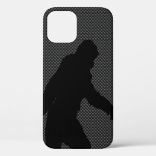 Gone Squatchin Charcoal Carbon Fiber Print iPhone 12 Hoesje