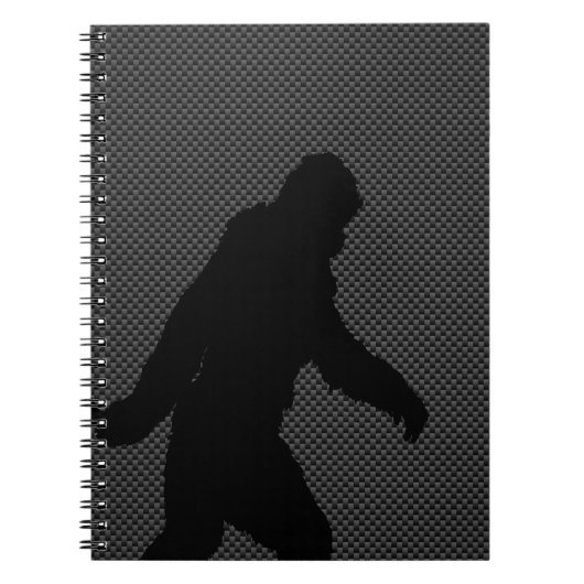 Gone Squatchin Charcoal Carbon Fiber Print Notitieboek (Voorkant)