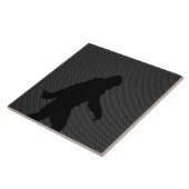 Gone Squatchin Charcoal Carbon Fiber Print Tegeltje (Zijkant)
