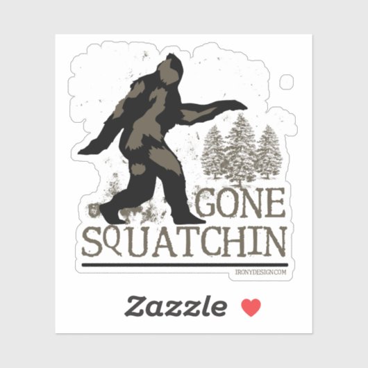 Gone Squatchin Contour Cut Sticker (Vel)