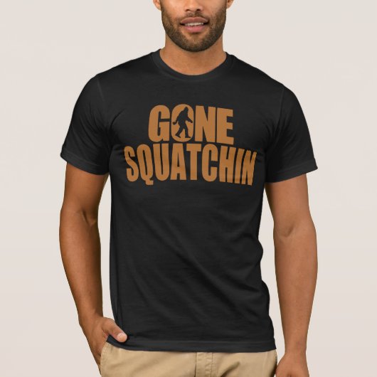 Gone Squatchin Copper and Black T-shirt (Voorkant)