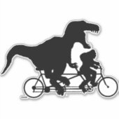 Gone Squatchin cycling met T-rex Sticker (Voorkant)