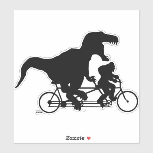 Gone Squatchin cycling met T-rex Sticker (Vel)