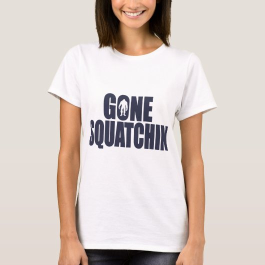 GONE SQUATCHIN *Deluxe* Bobo Gear Finding Bigfoot T-shirt (Voorkant)