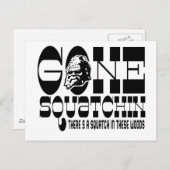 Gone Squatchin - Er is een Squatch in deze Bossen Briefkaart (Voorkant / Achterkant)